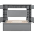 thumbnail image 3 of Fine Gray Queen Bed With All-inclusive Cabinet, Shelf And Socket Structure - Modern Combined Design, 3 of 7