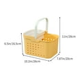 thumbnail image 2 of Bathroom Organizer，Portable Shower Caddy with Handle, Plastic Shower Caddy Dorm with Holes, Clean Organizer Basket for Bathroom, College, Dorm Room Essentials, 2 of 6