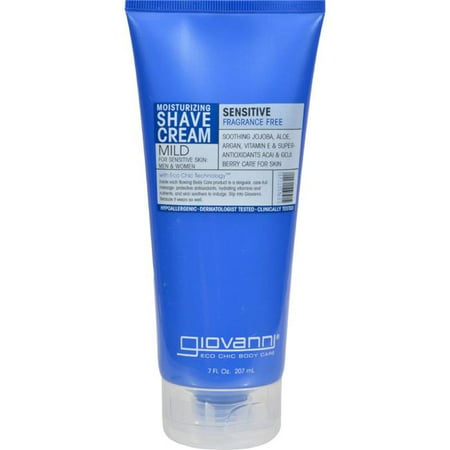 Giovanni Hair Care Products HG0917526 7 fl oz Moisturizing Shave Cream Sensitive Skin Men & Women Fragrance