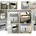 thumbnail image 5 of Maoww Toilet Paper Holders Double Layer Storage Rack Pumping Toilet Paper Box Hand Carton Toilet Box Punch Free Blue, 5 of 5