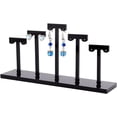 thumbnail image 3 of T Bar Earring Display Stand 3 Heights Acrylic Retail Hanging Earring Holder Black T Shape Style Organizer Jewelry Holders for Earrings Jewelry Display Jewelry Photography Props, 3 of 9