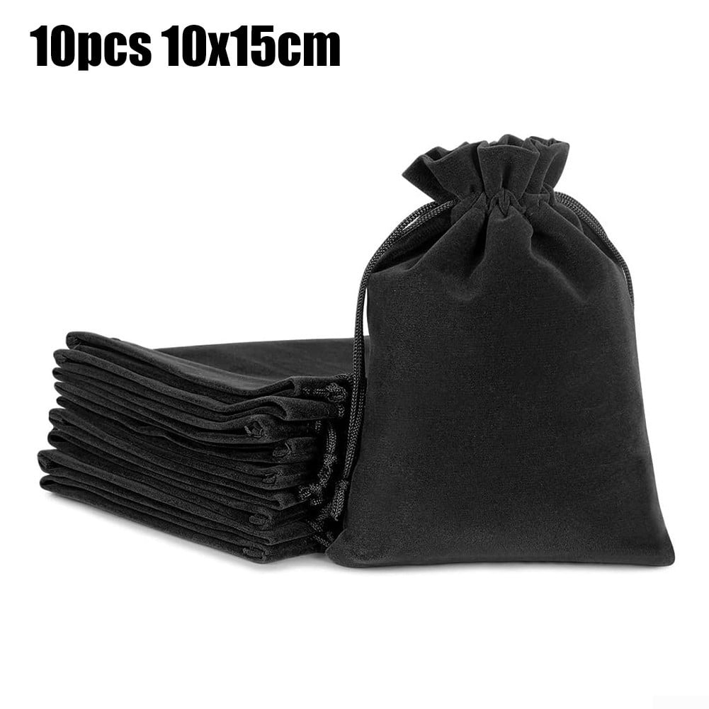 10 pcs Large 6"x4" Velvet Bags Jewelry Wedding Party Gift Drawstring Pouches 
