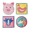 The Pioneer Woman 4-Piece Quilted Animal Trivet Set