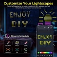 thumbnail image 4 of Cortina de Luces 3 * 3 Metros 400 LED,8 modos luces Inteligentes con Control de APP + Remoto IR,Patrones y textos DIY,Varios patrones de vacaciones,subir imágenes y otros al para Navidad,Fiesta,Boda, 4 of 8