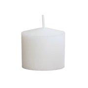 Angle View: Set of 72 White Molded Wax Unscented Votive Candles 1.5”