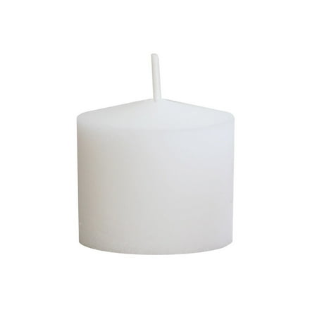 Set of 72 White Molded Wax Unscented Votive Candles 1.5”