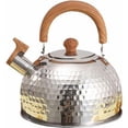thumbnail image 1 of Tetera con silbido de 2 L, Tetera con silbido, Tetera de agua para té, Tetera de diseño vintage con asa, Tetera con silbido Tetera con silbido para cocinas de gas de inducción, fácil de limpiar, 1 of 6