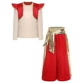 thumbnail image 4 of Yruioon Kids Boys Arabian Prince Suits 2 Piece Cap Long Sleeve Top and Harem Pants Sets Red 14, 4 of 5