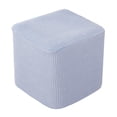 thumbnail image 1 of 10 "-13" Funda Elástica Otomana Reposapiés Reposapiés Cubierta Suave Para Sala De Estar Gris Sunnimix Funda otomana de 1 pieza, 1 of 8