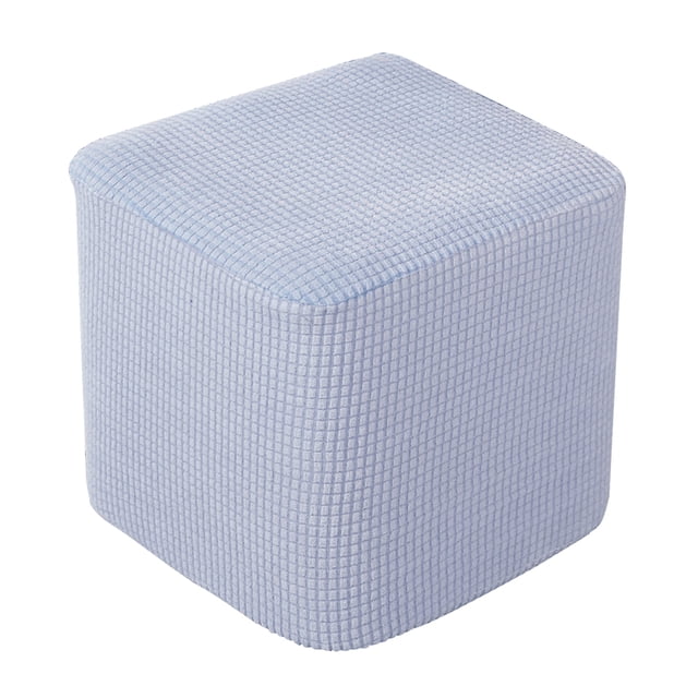 10 "-13" Funda Elástica Otomana Reposapiés Reposapiés Cubierta Suave Para Sala De Estar Gris Sunnimix Funda otomana de 1 pieza