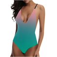 thumbnail image 4 of Birdeem Women Fasion Bikini Print Strappy Back Set Swimsuits Plus Size Bathing Suits Tankinis Swimwear, 4 of 9