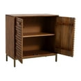 thumbnail image 2 of Sagebrook Home Modern Neutral 30" Midcentury Slat 2 Door Cabinet, Mango Brown, Rectangle - 30" x 15" x 30", 2 of 11