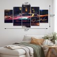 thumbnail image 4 of Designart "Exotic Car in the Neon-Lit Streets I" Neon Car Art Living Room Set, 4 of 5