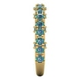thumbnail image 4 of 3.13 ctw Wedding Band for Women - 18K Yellow Gold Blue Moissanite Stackable Eternity Ring, 4 of 6