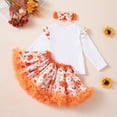 thumbnail image 7 of JAJAHO Toddler Girls Skirts Set 3 Piece Thanksgiving Outfits Pumpkin Print Long Sleeve Tee And Tutu Skirts With Headbands 1-5Y, 7 of 7