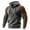 Grey, variant on Quarter Zip Hoodie Men, Mens Shirts Long Sleeve Waffle Solid Color Sweatshirt 1/4 Zip Athletic Pullover with Pockets (Coffee, L)