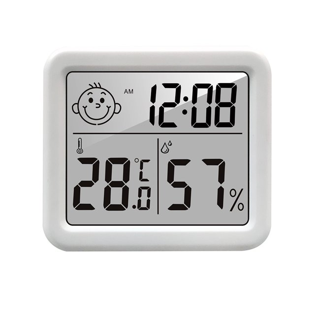 Termómetro digital de 0,8 mm con pantalla LCD para estación meteorológica, para interiores (blanco) Tmvgtek Para estrenar