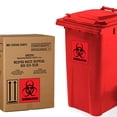 thumbnail image 5 of Biohazard Warning Label, 6" x 6", Pack of 12 Labels, Coated Paper, Red-Orange Universal Biohazard Symbol Sticker, Self-Adhesive, 5 of 7
