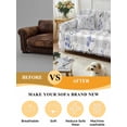 thumbnail image 5 of Easter Bunny Couch Cover, Spring Purple Flower Rustic Farmhouse Grey Plaid Sofa Cover Blanket for 1 Seat Cushion, Sectional Sofa Slipcover Furniture Protector for Living Room Bedroom 71''x91'', 5 of 9