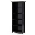 thumbnail image 4 of Amherst 30 inch Wide Solid Wood Transitional 5 Shelf Bookcase in Black, 4 of 12