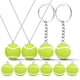 thumbnail image 1 of 10 mini colgantes de pelotas de tenis en 3D para llaveros, ideales para crear joyas, collares, pulseras y otros accesorios deportivos. 2 cm, 1 of 8
