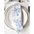 thumbnail image 2 of Cloth Napkins Set of 4 - 20x20 Inches, Blue White Flowers Washable Reusable Table Napkins, Spring Summer Floral Botanical Soft & Absortbent Dining Napkin for Party Wedding Hotel Restaurant, 2 of 8