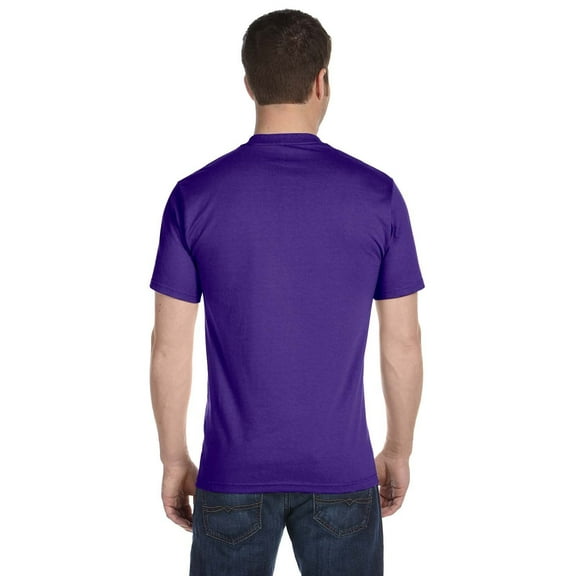 Hanes Preshrunk 100% Cotton 6.1oz. Beefy-T - Born To Be Worn T-Shirt (Pack of 4) (2 Black / 2 Purple)