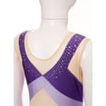 thumbnail image 5 of iiniim Gymnastics Leotard Girls Dance Sleeveless Tank Ballet Unitard One-Piece Bodysuit A Purple 6, 5 of 7