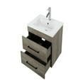 thumbnail image 6 of Resenkos Wall Cabinet, Wall Mount Cabinet,Grey Wood Grain Wall-Mounted Bathroom Vanity with Double Drawers, White Ceramic Sink, and Mirror, 6 of 10