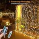 thumbnail image 5 of Guirnalda de luces LED para cortina de 3 m x 3 m, 300 luces LED para decoración interior y exterior, USB con 8 modos de luz y control remoto para Navidad, dormitorio y boda., 5 of 5