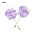 thumbnail image 3 of Ramilletes de Rosa Unique Bargains 6 Pcs Lila Claro, 3 of 5
