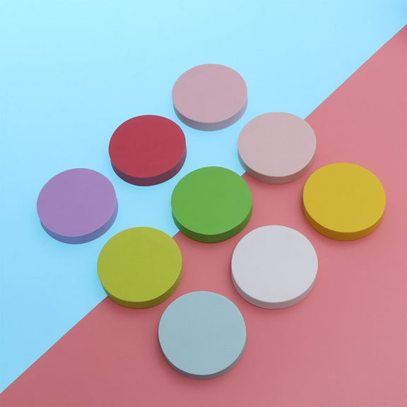 CTIRCHIU 10Pcs Rubber Carving Blocks Assorted Colors Round Shape Durable for DIY Printing Use