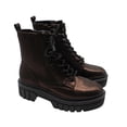 thumbnail image 3 of Guess Womens Ferina 2 Faux Leather Zipper Combat & Lace-up Boots, 3 of 7
