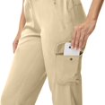 thumbnail image 7 of GXIPO Women's Plus Size Cargo Capris High Waisted Casual Hiking Pants Quick Dry Summer Outdoor Travel Shorts Khaki L, 7 of 7