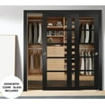 thumbnail image 3 of Quadro 4522 Matte Black 30-in x 96-in with Clear Glass Slab Barn Door Panel | Sturdy Finished Doors | Pocket Closet Sliding, 3 of 5