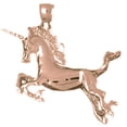 thumbnail image 1 of 14K Rose Gold Unicorn Pendant - 39 mm, 1 of 2