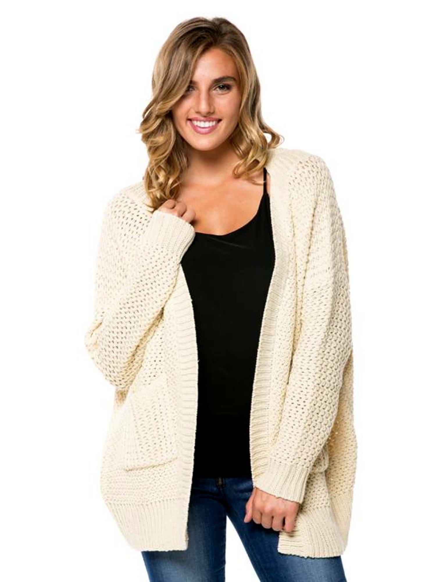 ivory chunky knit cardigan