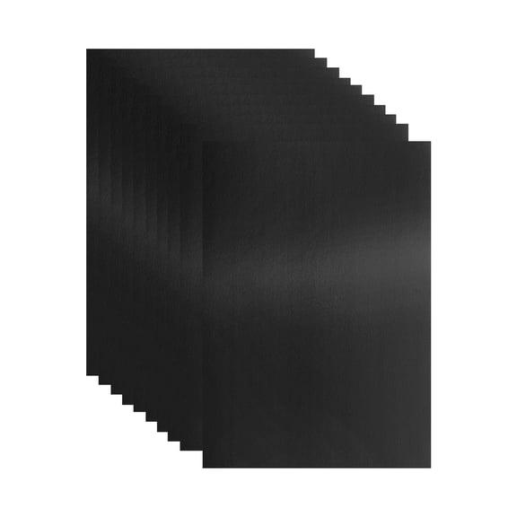 Uxcell 10 Sheets Metallic Foil Paper, A4 Thick 250gsm Cardstock Foil 8.3" x 11.7" Shiny Mirror Glitter Paper Sheets for Crafts Scrapbooks Cards Party Decorations, Bright Black