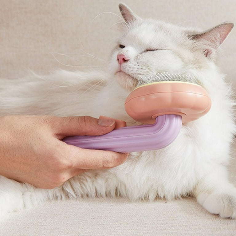 Pet Pumpkin Brush Pet Grooming Self Cleaning Slicker Brush for