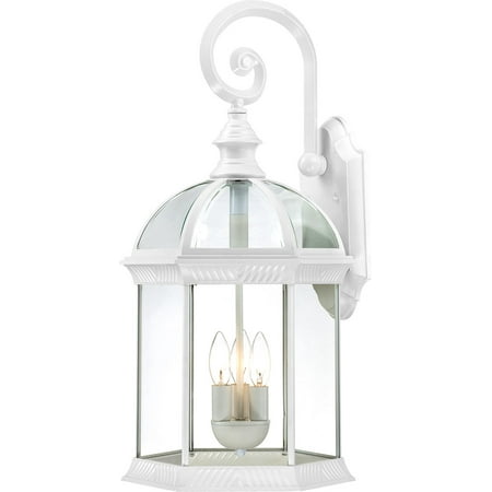 

Wall Sconces 3 Light With White Finish Aluminum Candelabra Base 13 inch 180 Watts