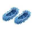 thumbnail image 3 of Zapatillas de microfibra suave para fregona, cubierta para zapatos, polvo para pies, limpiador de pelo, herramientas de limpieza de suelo para mujeres Azul Soledad Zapatillas de fregona, 3 of 8