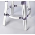 thumbnail image 4 of Beaumont Lane 24" Transitional Rattan Counter Stool in Navy/White, 4 of 7