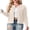 07-Oatmeal, variant on JWD Women's Long-Sleeved Crew Neck Scallop Edge Buttoned Cropped Cardigan Knitted Sweater