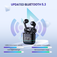 thumbnail image 5 of VIVISTAR J15 Waterproof Wireless In Ear Earbuds with Charging Cable, Black, 5 of 7