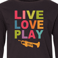 thumbnail image 4 of Inktastic Live Love Play the Trumpet Long Sleeve Youth T-Shirt, 4 of 5