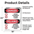 thumbnail image 2 of (2 Pack) Oxygen No Smoking No Open Flames Bilingual OSHA Danger Sign, 2 of 7