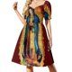 thumbnail image 2 of Vestido tribal polinesio de manga corta para mujer, vestido de mujer, vestido de fiesta, verano 2025, moda, 2 of 7