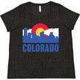 thumbnail image 3 of Inktastic Colorado Flag and Skyline Women's Plus Size T-Shirt, 3 of 5