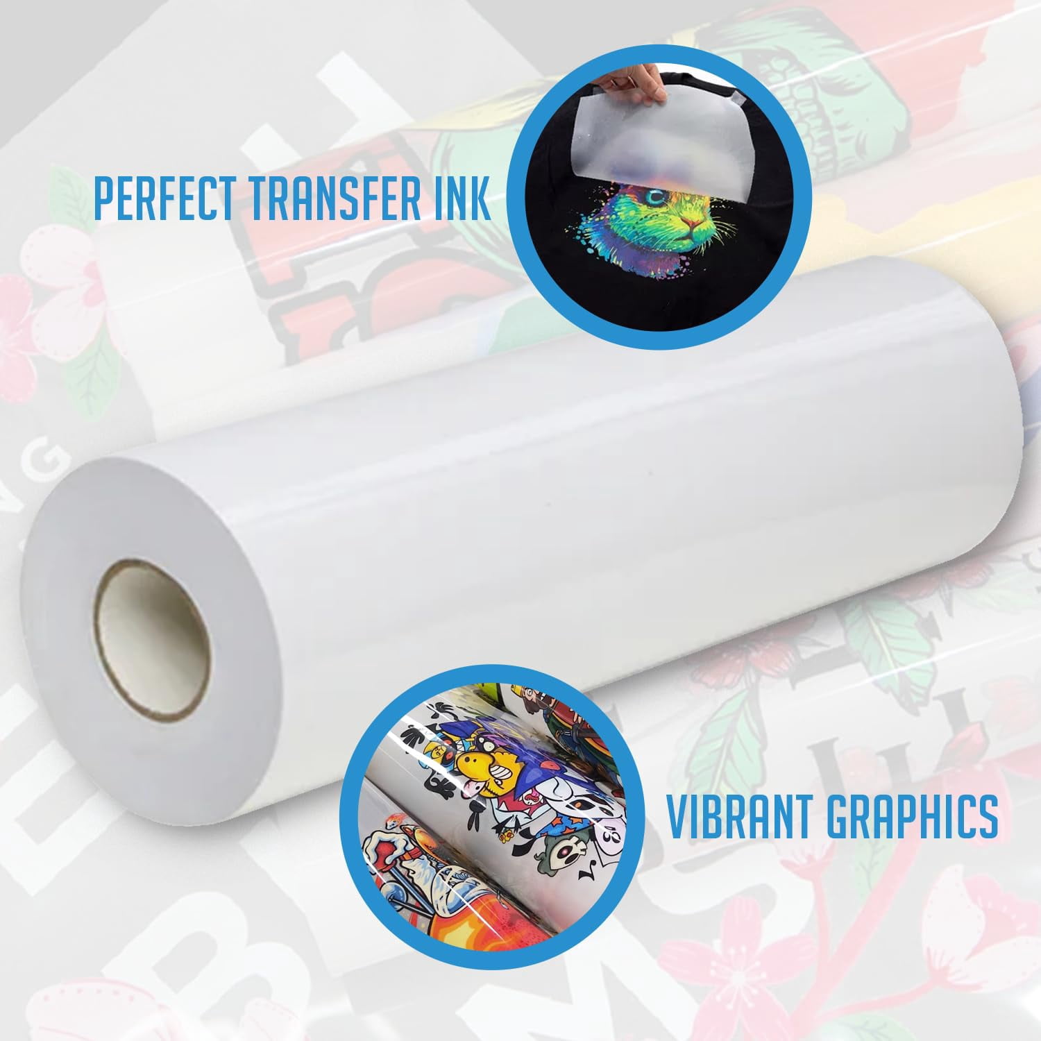 DreamController DTF Transfer Film Roll 12" x 328' - Premium Matte Direct to Film Transfer Film, 75µm Thickness, Ideal for T-Shirts & Fabrics, Smart Peel Technology, Durable & HQ