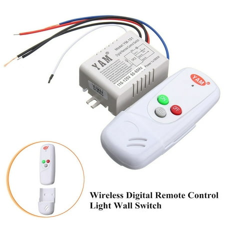 Wireless 1-Way Channel ON/OFF AC 110V Digital Control Remote Switch 3 ...